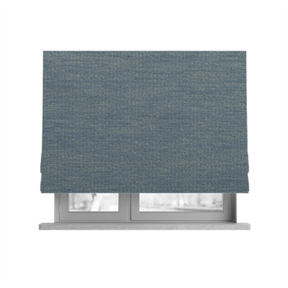 Manekpore Soft Plain Chenille Water Repellent Sky Blue Upholstery Fabric CTR-1607 - Roman Blinds