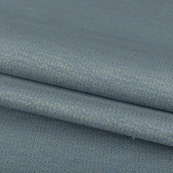 Manekpore Soft Plain Chenille Water Repellent Sky Blue Upholstery Fabric CTR-1607 - Roman Blinds