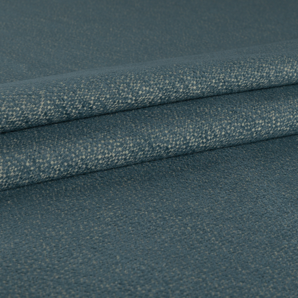 Manekpore Soft Plain Chenille Water Repellent Teal Blue Upholstery Fabric CTR-1609 - Roman Blinds