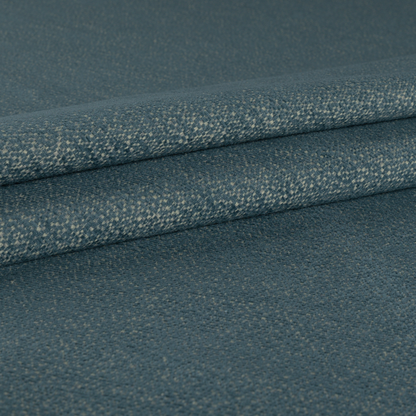 Manekpore Soft Plain Chenille Water Repellent Teal Blue Upholstery Fabric CTR-1609 - Roman Blinds