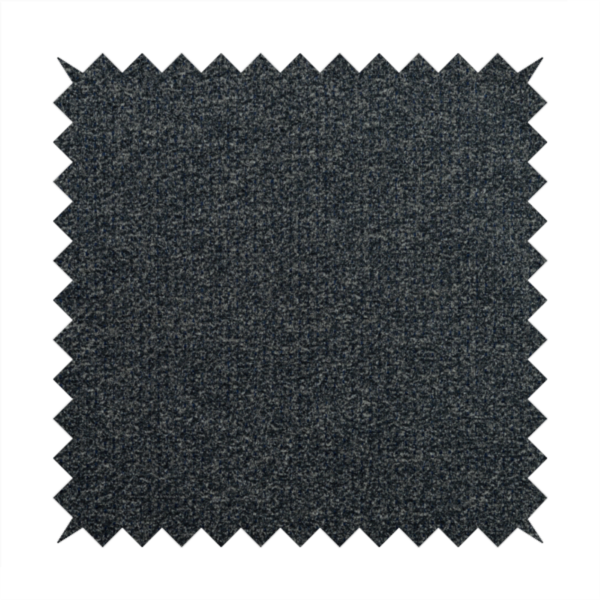 Manekpore Soft Plain Chenille Water Repellent Black Grey Upholstery Fabric CTR-1613 - Roman Blinds