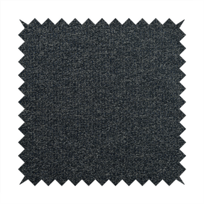 Manekpore Soft Plain Chenille Water Repellent Black Grey Upholstery Fabric CTR-1613 - Roman Blinds