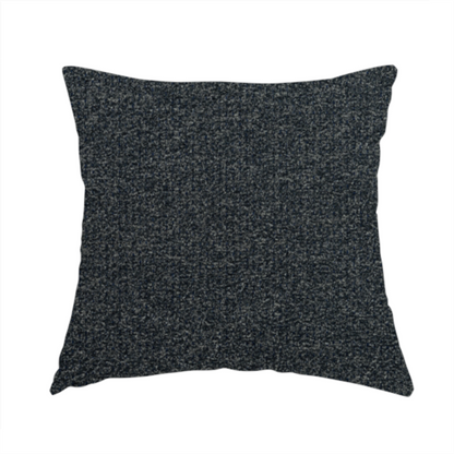 Manekpore Soft Plain Chenille Water Repellent Black Grey Upholstery Fabric CTR-1613 - Handmade Cushions