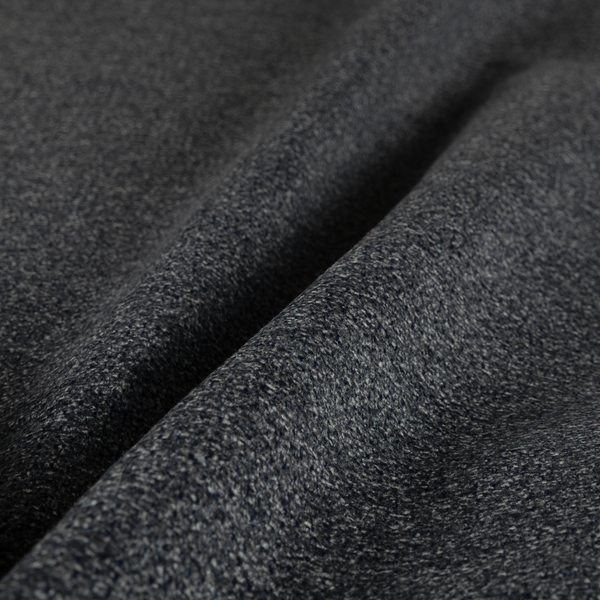 Manekpore Soft Plain Chenille Water Repellent Black Grey Upholstery Fabric CTR-1613 - Handmade Cushions
