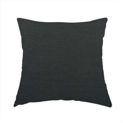 Spirit Plain Chenille Water Repellent Black Upholstery Fabric CTR-1623 - Handmade Cushions