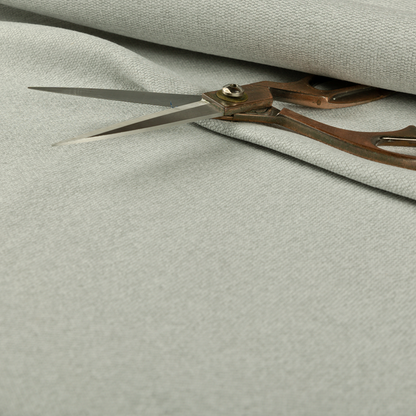 Jordan Soft Touch Chenille Plain Water Repellent Silver Upholstery Fabric CTR-1628 - Made To Measure Curtains