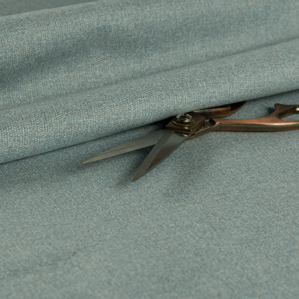 Jordan Soft Touch Chenille Plain Water Repellent Blue Upholstery Fabric CTR-1629 - Made To Measure Curtains