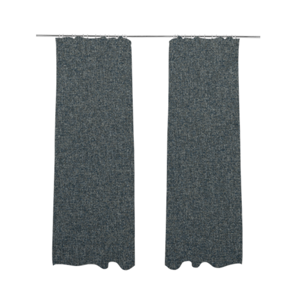 Jordan Soft Touch Chenille Plain Water Repellent Denim Blue Upholstery Fabric CTR-1631 - Made To Measure Curtains