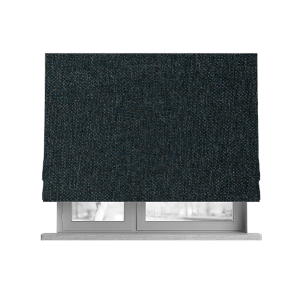 Jordan Soft Touch Chenille Plain Water Repellent Dark Blue Upholstery Fabric CTR-1632 - Roman Blinds