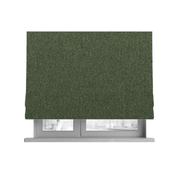 Jordan Soft Touch Chenille Plain Water Repellent Green Upholstery Fabric CTR-1633 - Roman Blinds