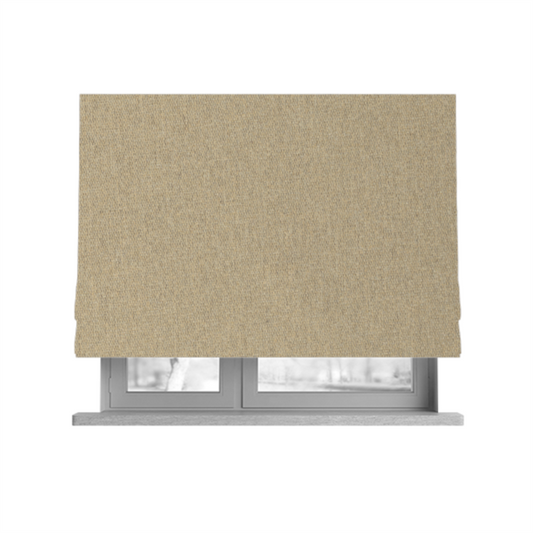 Jordan Soft Touch Chenille Plain Water Repellent Beige Upholstery Fabric CTR-1635 - Roman Blinds