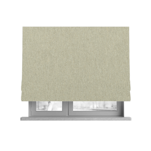 Jordan Soft Touch Chenille Plain Water Repellent Off White Upholstery Fabric CTR-1636 - Roman Blinds