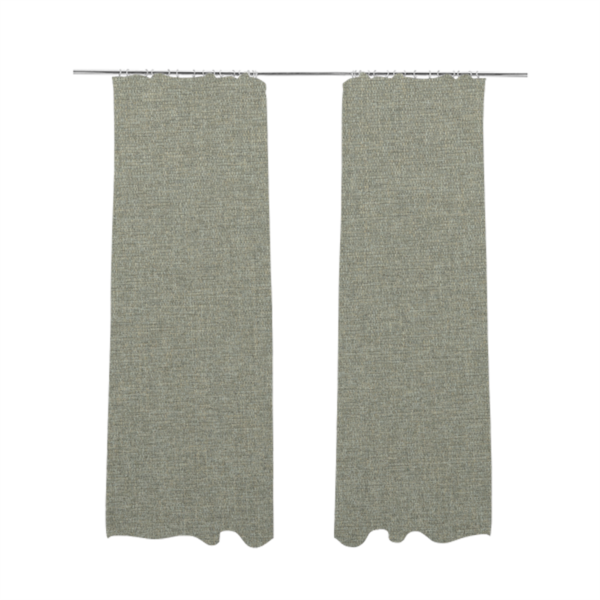 Jordan Soft Touch Chenille Plain Water Repellent Natural With Grey Upholstery Fabric CTR-1638 - Made To Measure Curtains