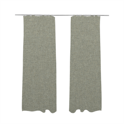 Jordan Soft Touch Chenille Plain Water Repellent Natural With Grey Upholstery Fabric CTR-1638 - Made To Measure Curtains