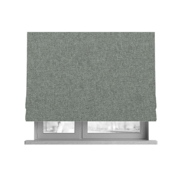 Jordan Soft Touch Chenille Plain Water Repellent Cloud Grey Upholstery Fabric CTR-1642 - Roman Blinds