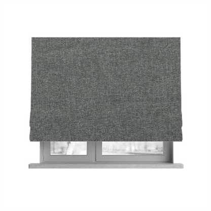 Jordan Soft Touch Chenille Plain Water Repellent Ash Grey Upholstery Fabric CTR-1643 - Roman Blinds