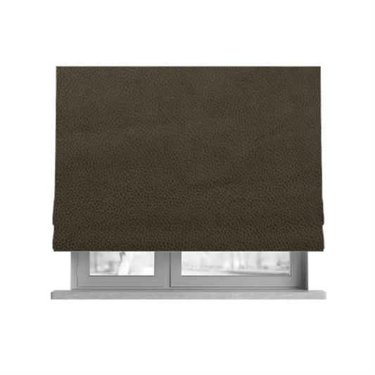 Calgary Soft Suede Brown Colour Upholstery Fabric CTR-1675 - Roman Blinds