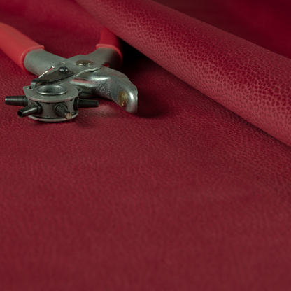 Calgary Soft Suede Red Colour Upholstery Fabric CTR-1679