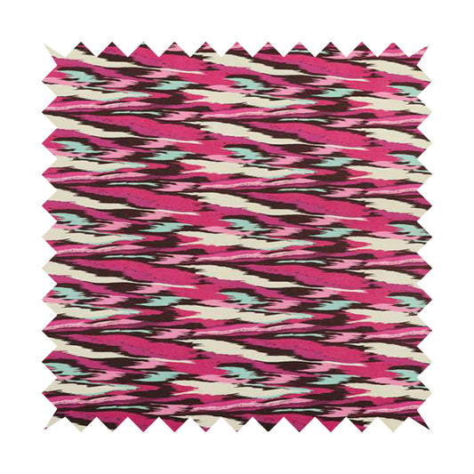 Freedom Printed Velvet Fabric Collection Geometric Abstract Pattern In Pink Colour Pattern Upholstery Fabric CTR-168