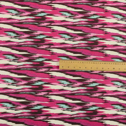 Freedom Printed Velvet Fabric Collection Geometric Abstract Pattern In Pink Colour Pattern Upholstery Fabric CTR-168