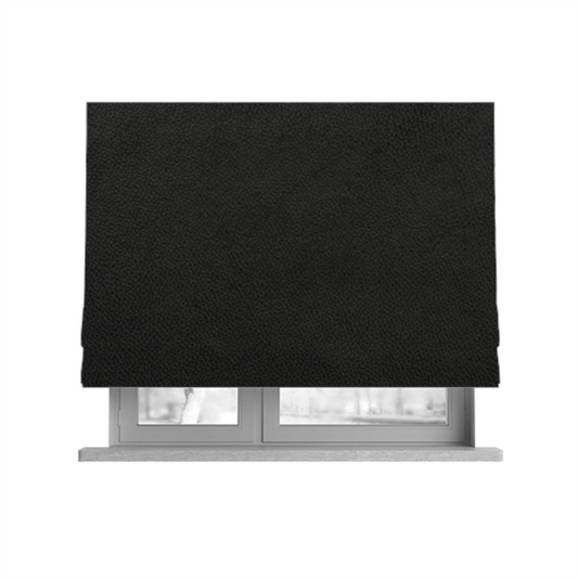 Calgary Soft Suede Black Colour Upholstery Fabric CTR-1688 - Roman Blinds