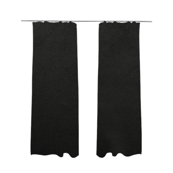 Calgary Soft Suede Black Colour Upholstery Fabric CTR-1688 - Made To Measure Curtains