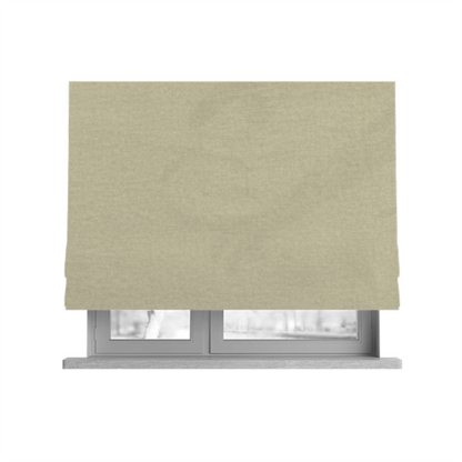 Wazah Plain Velvet Water Repellent Treated Material Cream Colour Upholstery Fabric CTR-1689 - Roman Blinds