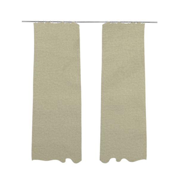 Wazah Plain Velvet Water Repellent Treated Material Cream Colour Upholstery Fabric CTR-1689 - Made To Measure Curtains