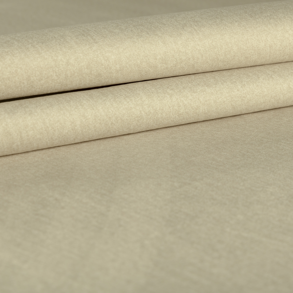 Wazah Plain Velvet Water Repellent Treated Material Cream Colour Upholstery Fabric CTR-1689 - Made To Measure Curtains