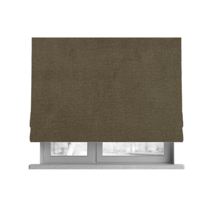 Wazah Plain Velvet Water Repellent Treated Material Light Brown Colour Upholstery Fabric CTR-1690 - Roman Blinds