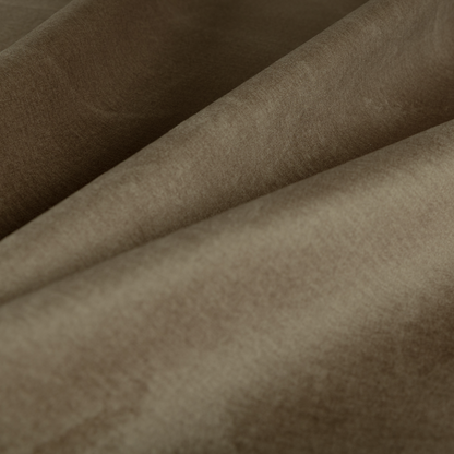 Wazah Plain Velvet Water Repellent Treated Material Light Brown Colour Upholstery Fabric CTR-1690 - Roman Blinds
