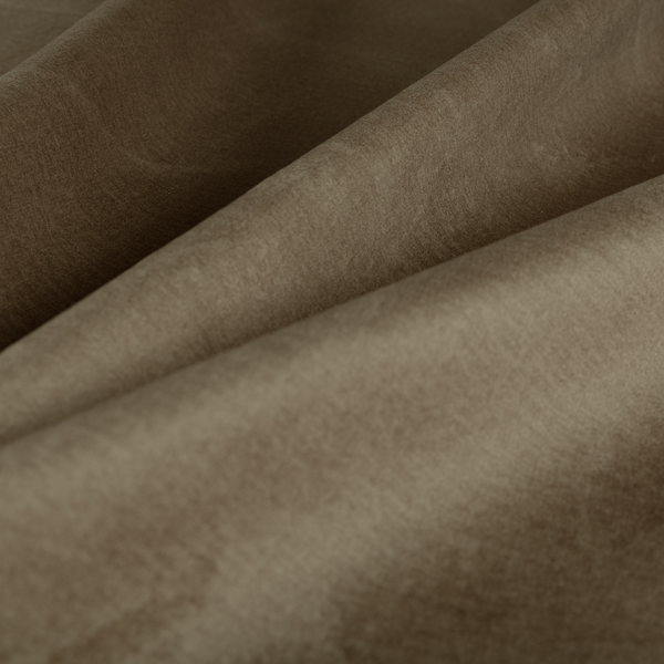 Wazah Plain Velvet Water Repellent Treated Material Light Brown Colour Upholstery Fabric CTR-1690 - Made To Measure Curtains