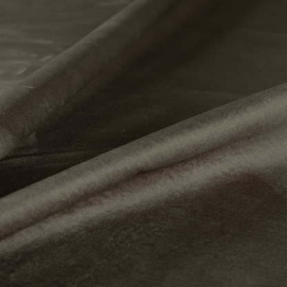 Wazah Plain Velvet Water Repellent Treated Material Brown Colour Upholstery Fabric CTR-1691 - Made To Measure Curtains