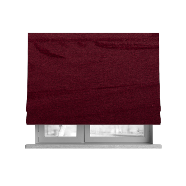 Wazah Plain Velvet Water Repellent Treated Material Red Colour Upholstery Fabric CTR-1693 - Roman Blinds