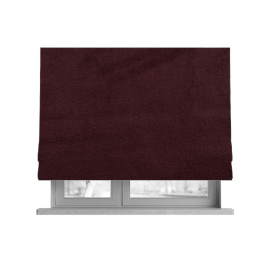 Wazah Plain Velvet Water Repellent Treated Material Purple Colour Upholstery Fabric CTR-1694 - Roman Blinds