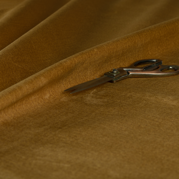 Wazah Plain Velvet Water Repellent Treated Material Yellow Colour Upholstery Fabric CTR-1695 - Roman Blinds