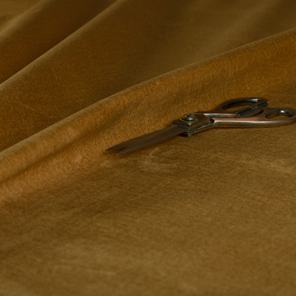 Wazah Plain Velvet Water Repellent Treated Material Yellow Colour Upholstery Fabric CTR-1695 - Made To Measure Curtains