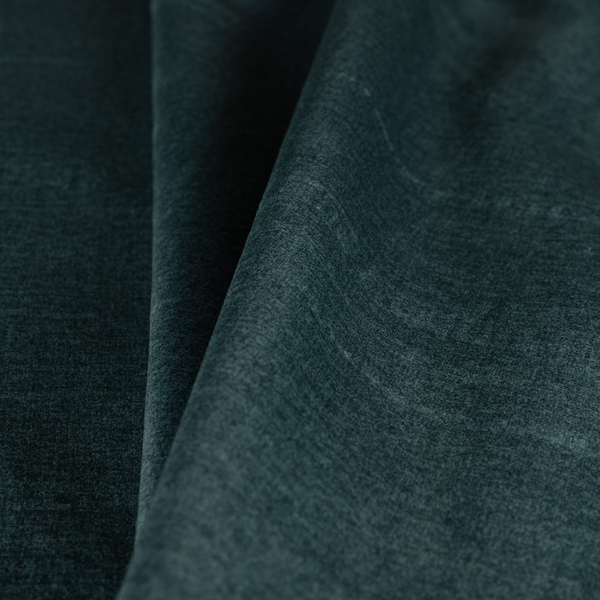 Wazah Plain Velvet Water Repellent Treated Material Mid Blue Colour Upholstery Fabric CTR-1699 - Made To Measure Curtains