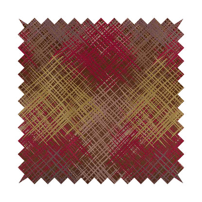 Milano Collection Purple Pink Colours In Abstract Pattern Chenille Furnishing Fabric CTR-170 - Roman Blinds