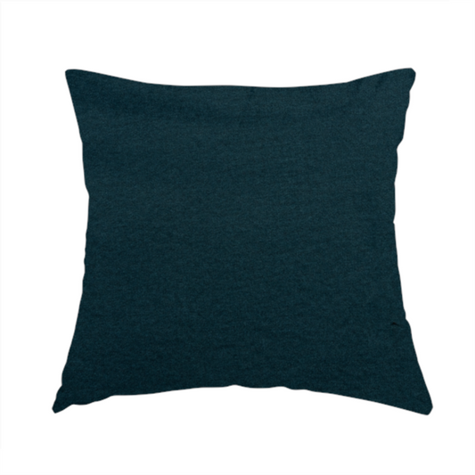 Wazah Plain Velvet Water Repellent Treated Material Denim Blue Colour Upholstery Fabric CTR-1700 - Handmade Cushions