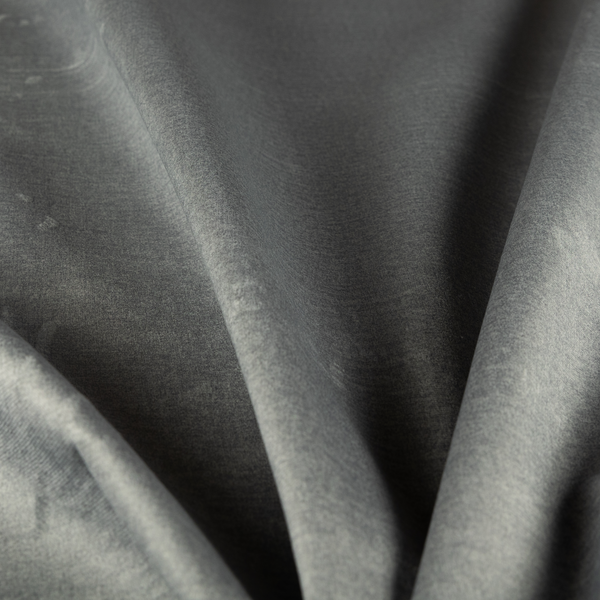 Wazah Plain Velvet Water Repellent Treated Material Silver Colour Upholstery Fabric CTR-1703 - Made To Measure Curtains