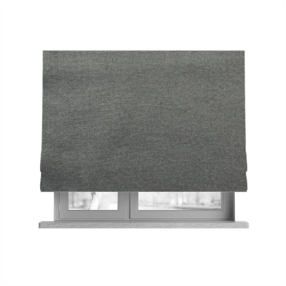 Wazah Plain Velvet Water Repellent Treated Material Dark Silver Colour Upholstery Fabric CTR-1704 - Roman Blinds