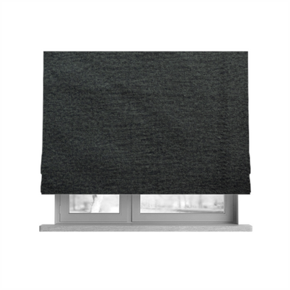 Wazah Plain Velvet Water Repellent Treated Material Charcoal Grey Colour Upholstery Fabric CTR-1705 - Roman Blinds