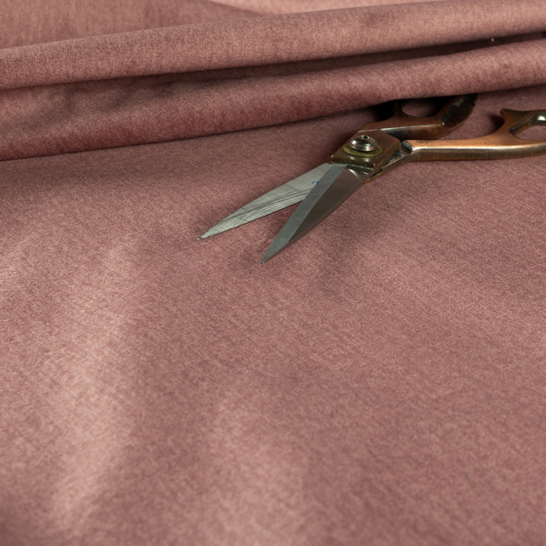 Wazah Plain Velvet Water Repellent Treated Material Pink Colour Upholstery Fabric CTR-1709 - Roman Blinds