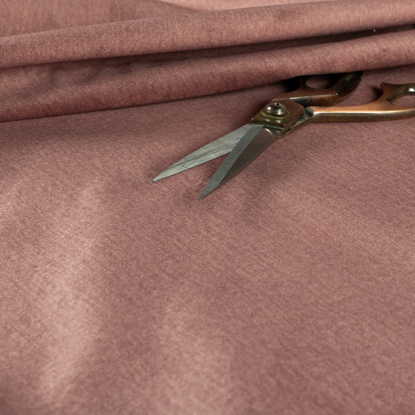 Wazah Plain Velvet Water Repellent Treated Material Pink Colour Upholstery Fabric CTR-1709 - Made To Measure Curtains