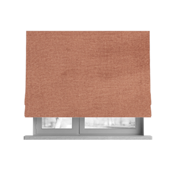 Wazah Plain Velvet Water Repellent Treated Material Coral Pink Colour Upholstery Fabric CTR-1710 - Roman Blinds