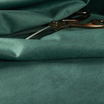 Petra Herringbone Velvet Water Repellent Green Upholstery Fabric CTR-1712 - Made To Measure Curtains