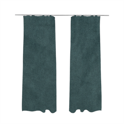 Petra Herringbone Velvet Water Repellent Teal Upholstery Fabric CTR-1713 - Made To Measure Curtains