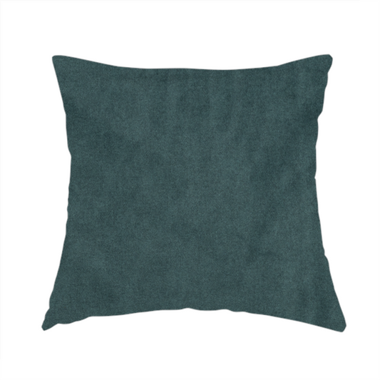 Petra Herringbone Velvet Water Repellent Teal Upholstery Fabric CTR-1713 - Handmade Cushions