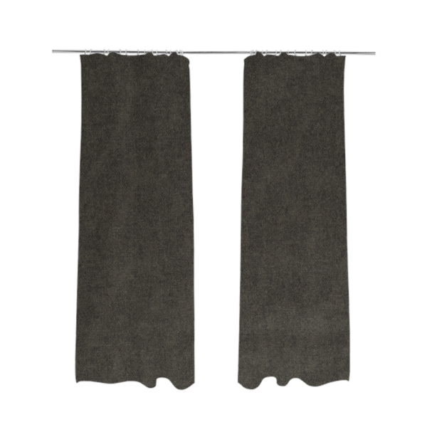 Petra Herringbone Velvet Water Repellent Brown Upholstery Fabric CTR-1719 - Made To Measure Curtains